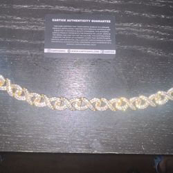 10MM MOISSANITE INFINITY LINK CHAIN - GOLD VERMEIL