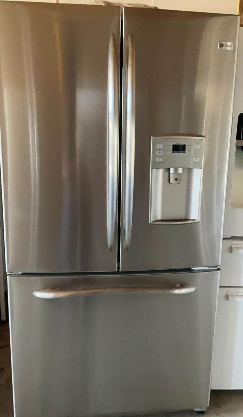 GE 3 Door Stainless Steel Refrigerator