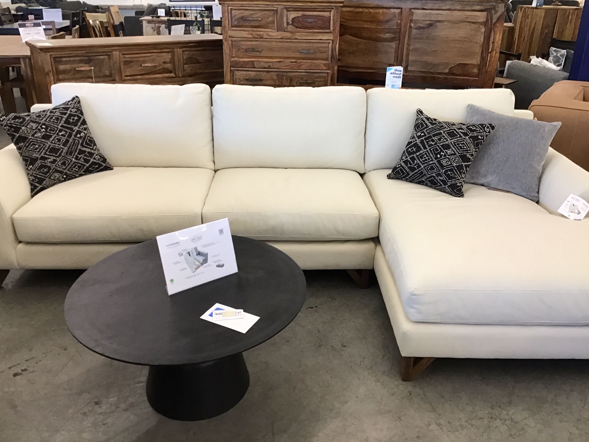 Santorini Fabric Sectional 120” Long