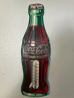 Vintage Coca-Cola metal thermometer