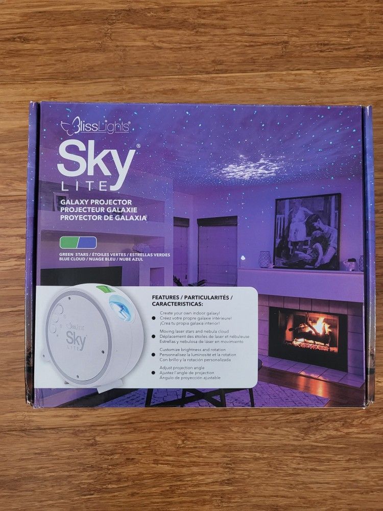 BlissLights Sky Lite Galaxy & Stars Projector (Green & Blue)