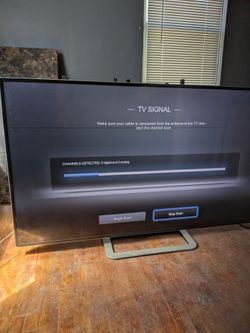 60 inch Vizio tv with a line