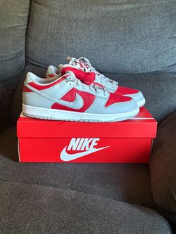 Nike Dunk Low Red and Grey Sneakers