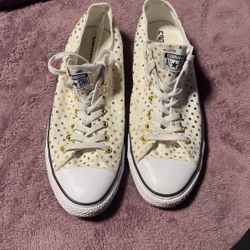 NEW⭐️Size 10m/12w⭐️Converse Chuck Taylor All Star Metallic Dot Sneakers