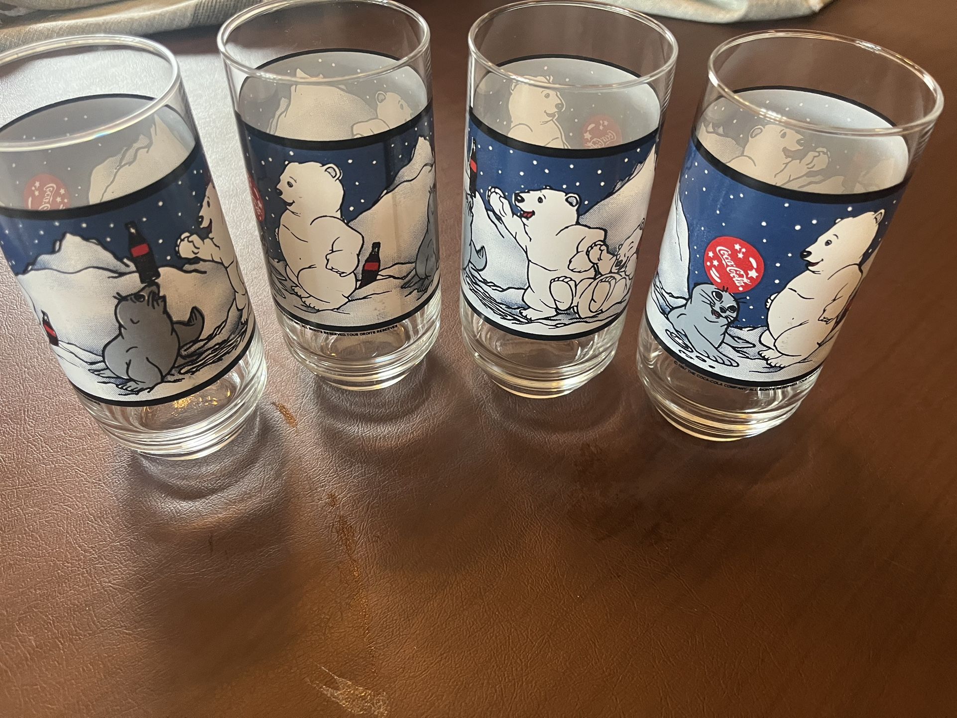 Set of four CocaCola Vintage glasses