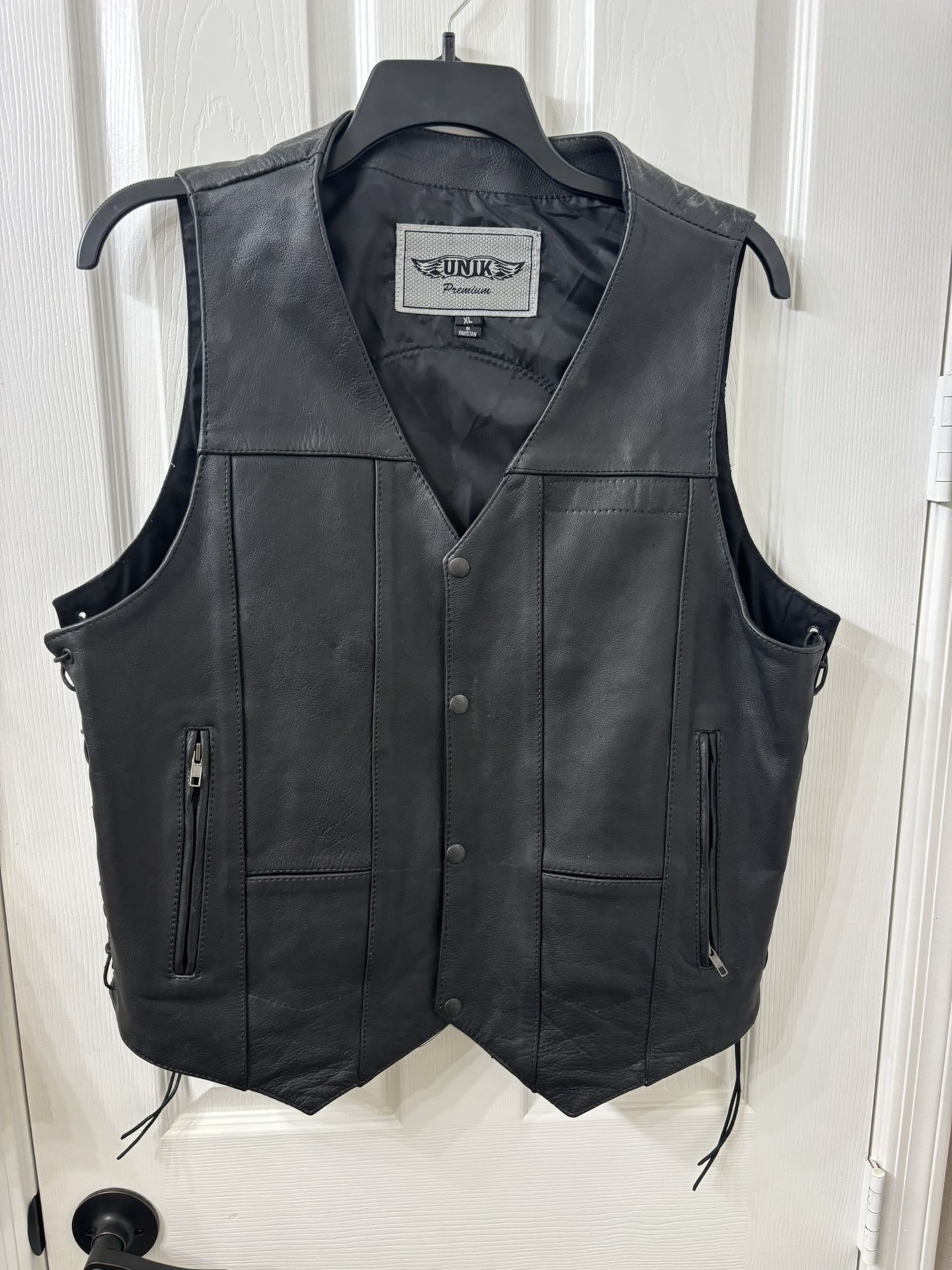 Leather Motorcycle Vest EXCELLENT
