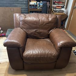 Brown Leather Recliner Chair 