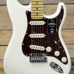 Fender American Professional II Stratocaster Electric Guitar Olympic White w/ Case & Maple Fretboard