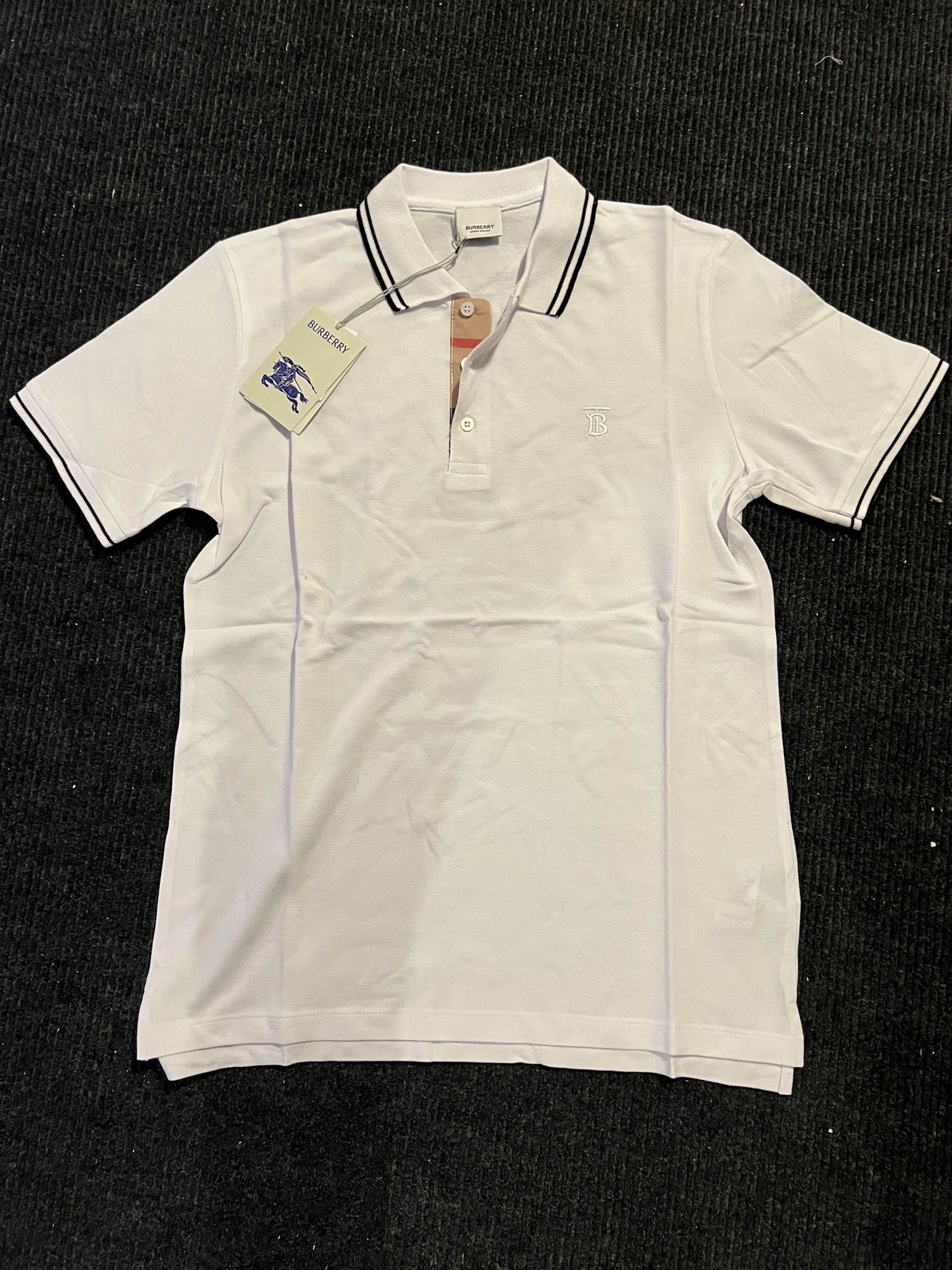 White Burberry Polo