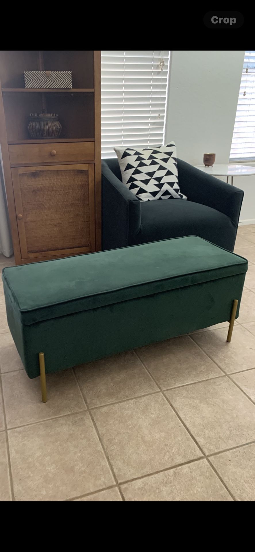 Emerald Storage Ottoman