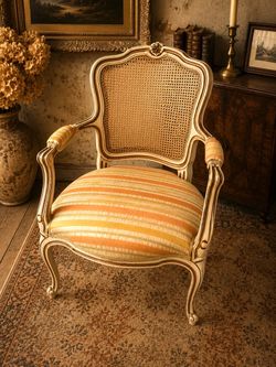 Vintage cane chair wooden