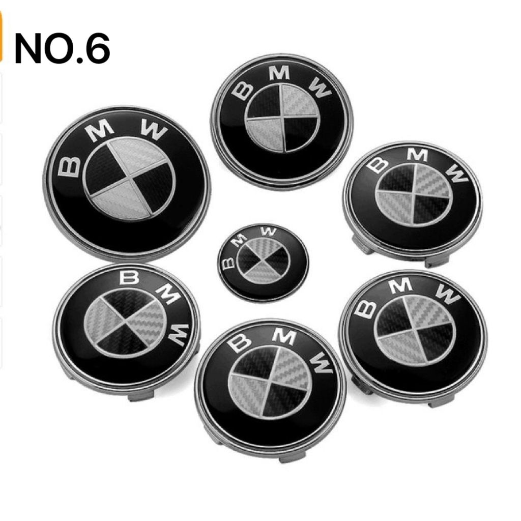 Carbon Fiber Emblems for BMW-Hood 82mm Trunk 74mm Wheel Caps 68mm Steering 45mm