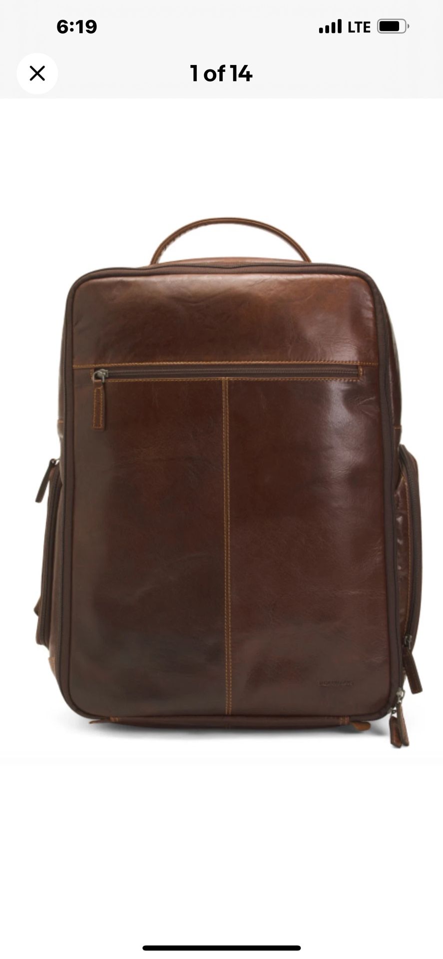 Jack Georges Buffalo Leather Carry On Backpack