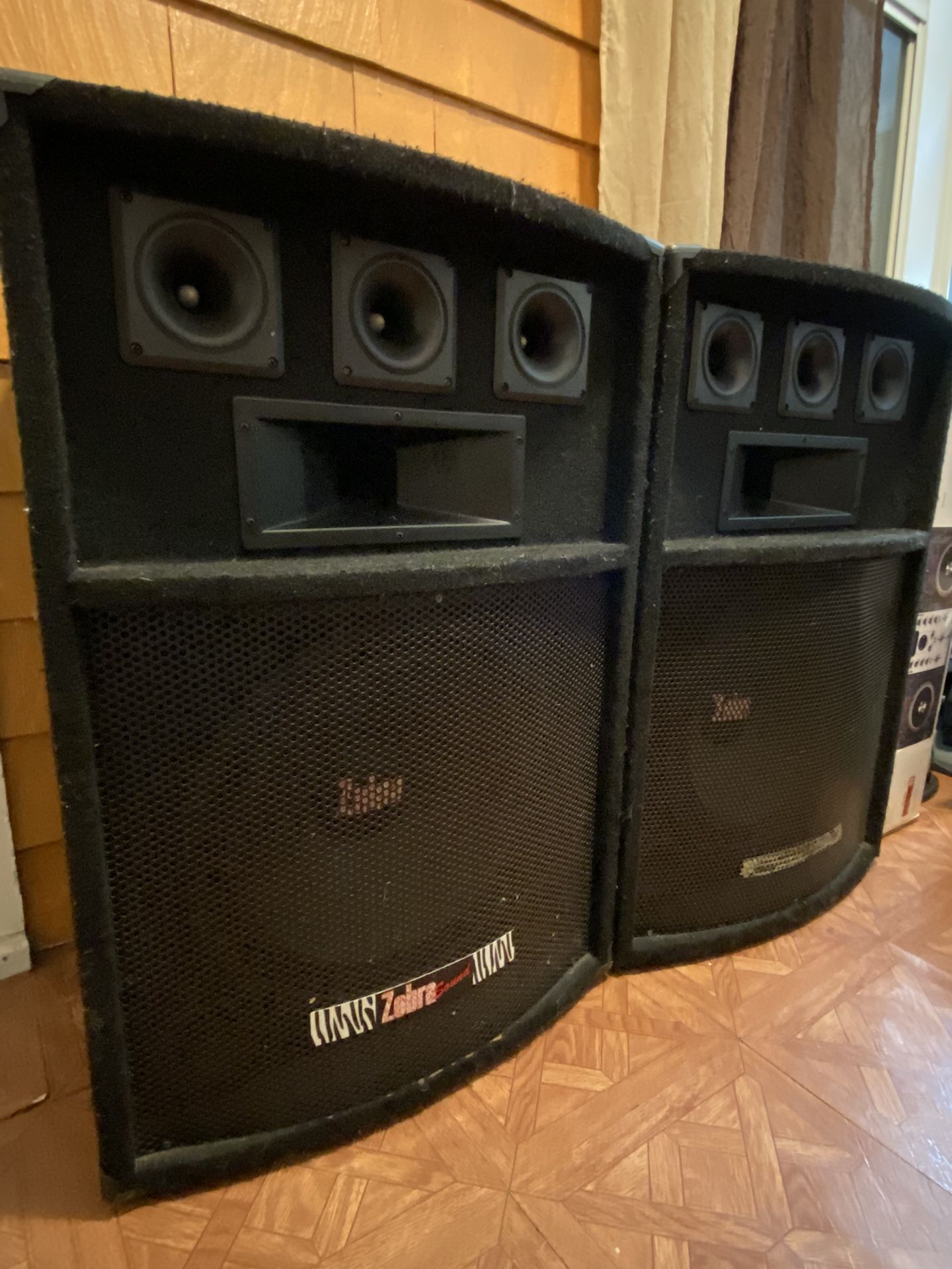 Zebra Pro DJ 15” Woofer Speaker Set (Z-1516) Old School