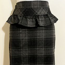 New Plaid Black/Gray/Metallic Skirt 3