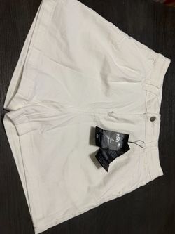 White Denim Shorts with Tags