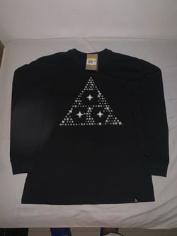 Nike ACG T-Shirt Black Long Sleeve Loose Fit DRI FIT Glow In The Dark Size:Small