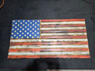 Wooden American flag