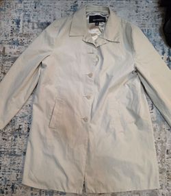 Weatherproof Women’s Trench Rain Coat Jacket Size Large Beige Lightweight Lined