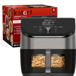 Instant Pot Vortex Plus Air Fryer with ClearCook, 6QT, Black
