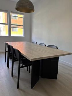 Cb2 Dining table+Blu dot chair6