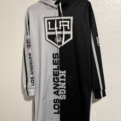 LA KINGS  Hooded Jersey Dress With Hood And Pocket,, Sz L (but Very Small). 