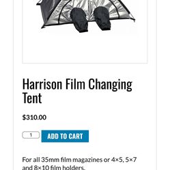 harrison Film Changing Tent 