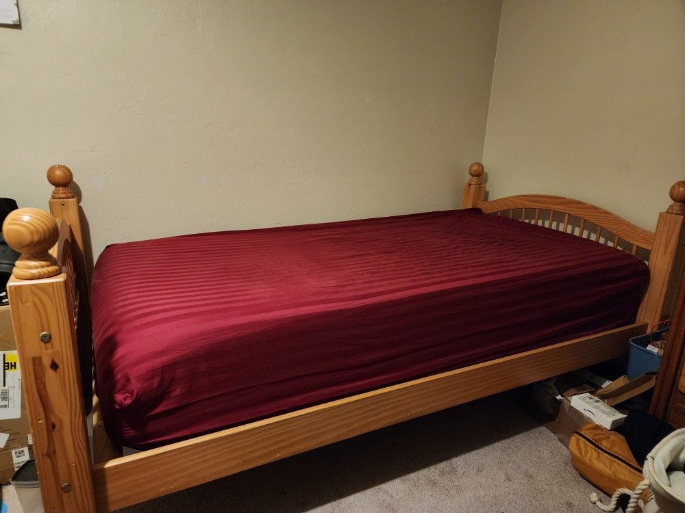 Mattress, Sheets, And Bedframe (Open To Slashing The Price)