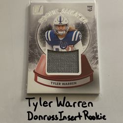 Tyler Warren Indianapolis Colts TE Donruss Short Print Insert Rookie Card. 