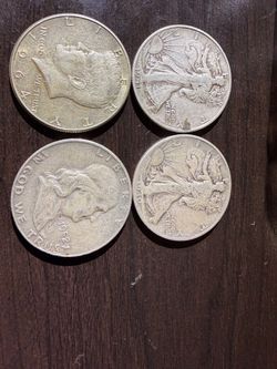 4 90% silver half dollars