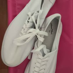 Size 10 White canvas tennis Shoes NWT
