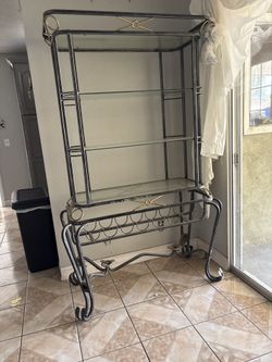 Metal Shelf Glass