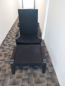 IKEA POÄNG Chair and Ottoman Set