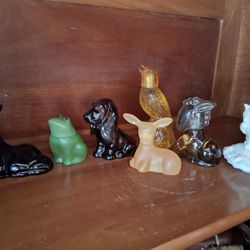 Vintage Avon Animal Shape Cologne Bottles With Original Cologne 