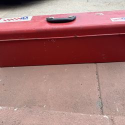 Tool Box In Excellent Condition  30” Wide  8” Side  9” High 