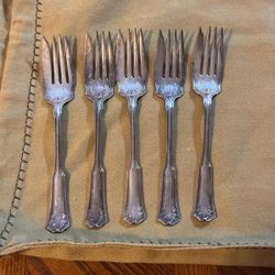 5 Vintage Antique Forks