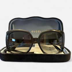 GUCCI Black Green and Red Stripe Sunglasses