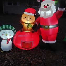 Santa And Friends Countdown to Christmas Inflatable 