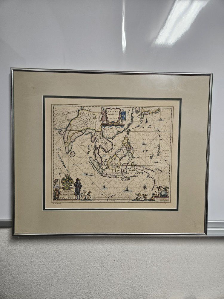 Map Of India 1640 Framed Art Print

24x20
