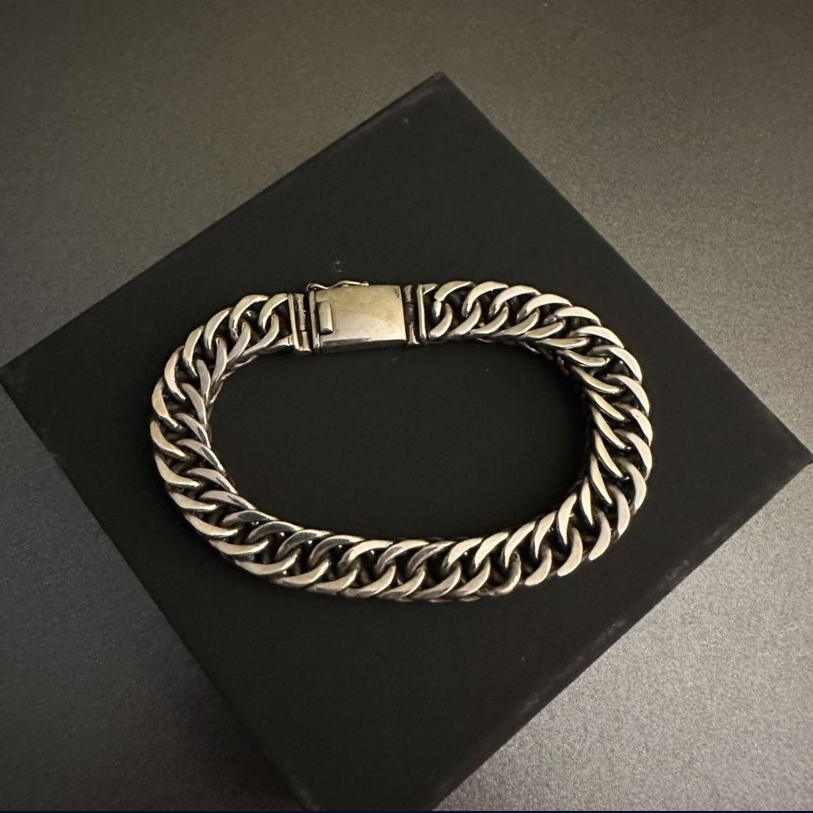 925 sterling silver cuban link Bracelet