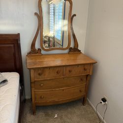 Antique Dresser With Mirror 