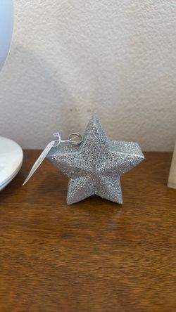 New Silver Glitter Star Balloon Weight