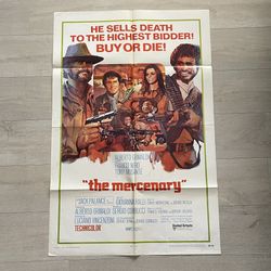 Original 1969 The Mercenary film poster (27x41)