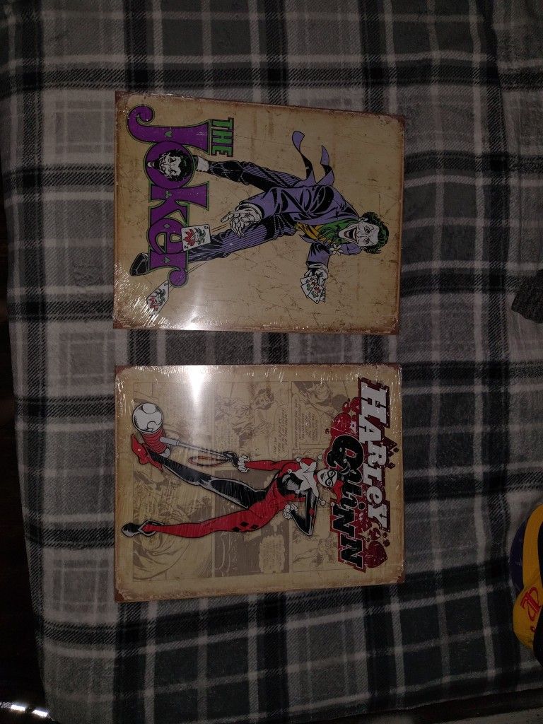 Joker, Harley Quinn Metal Signs
