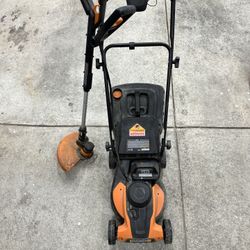 Lawn Mower and Grass Trimmer 10-inch Combo with 2x4.0Ah Batteries and Charger