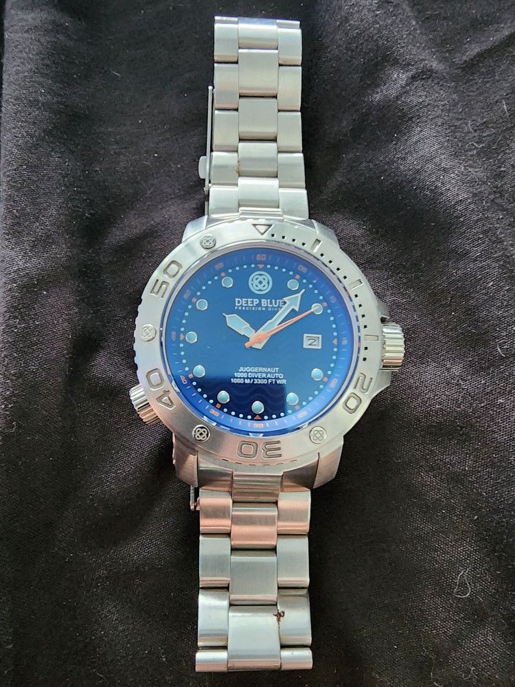 Deep Blue Precision Diver: Juggernaut Sapphire Crystal Stainless
