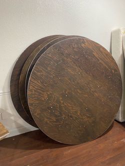 Round Wood Table Tops – Set of 3