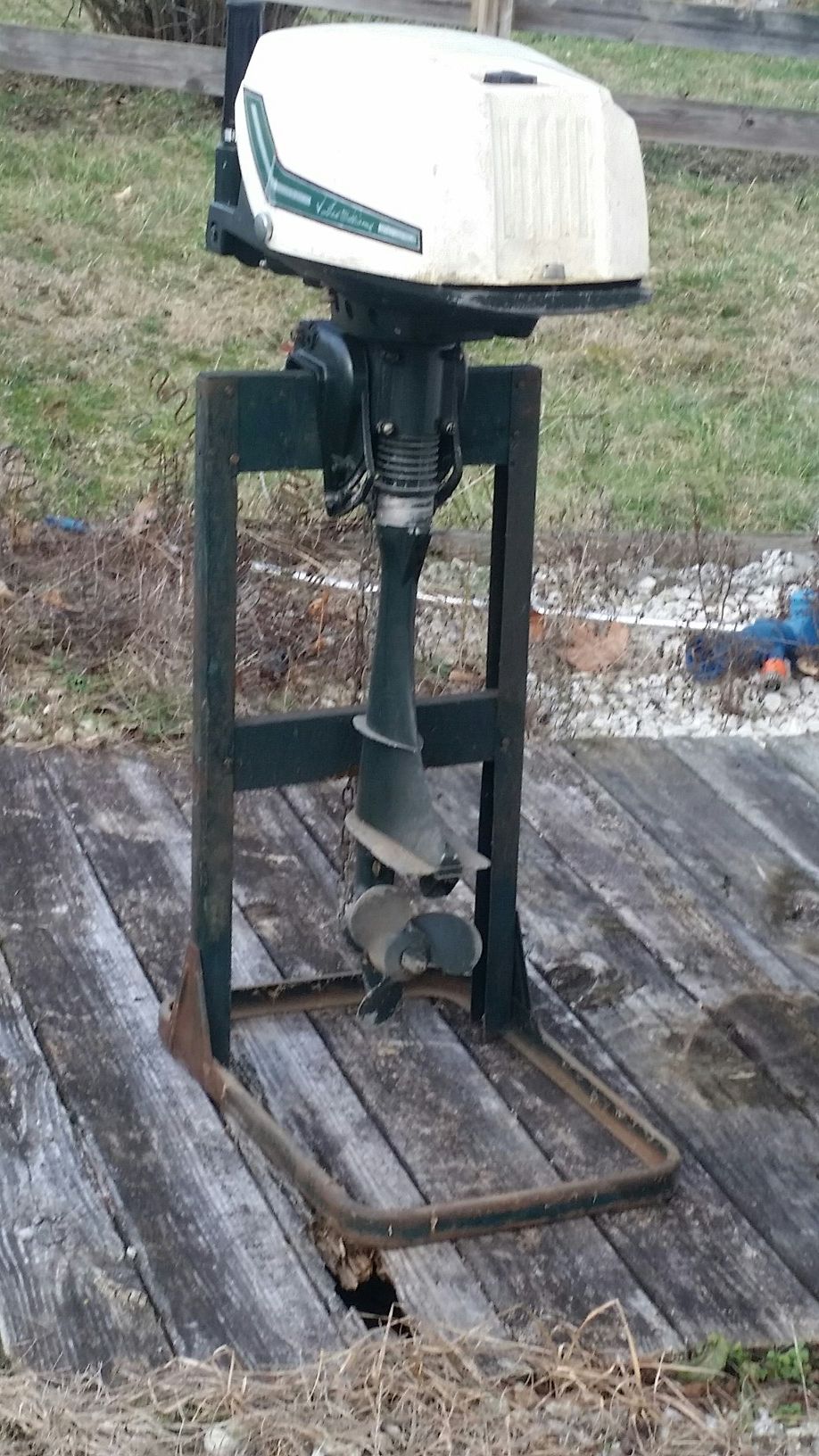 Ted Williams Boat Motor with stand