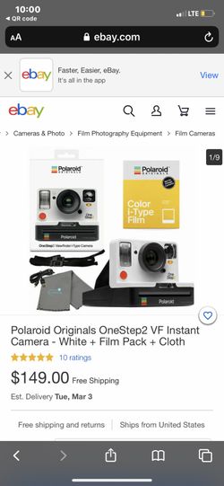Open box Polaroid step 2 VF instant camera
