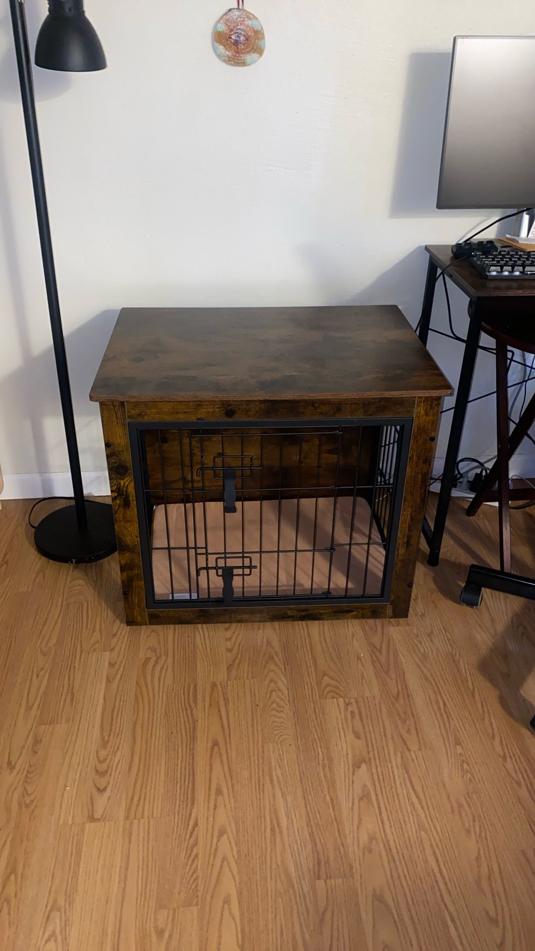 27.5 Inch Dog Crate/side Table Brown